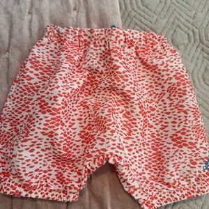 adidas Kids Red and White Graphic Shorts